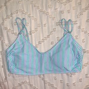 Seersucker Bikini Top